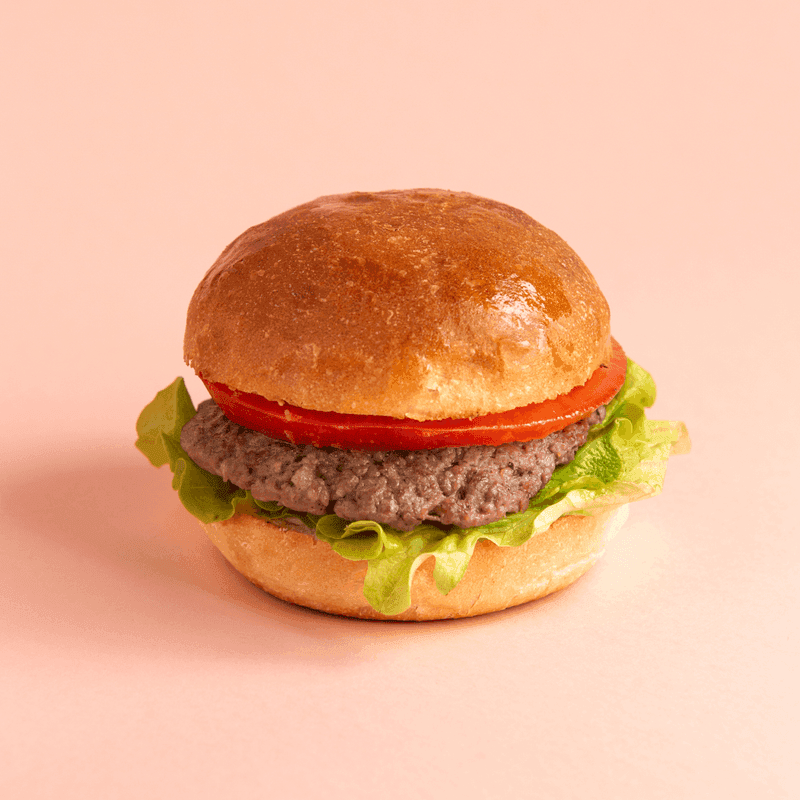 A juicy beef burger with lettuce and tomato
