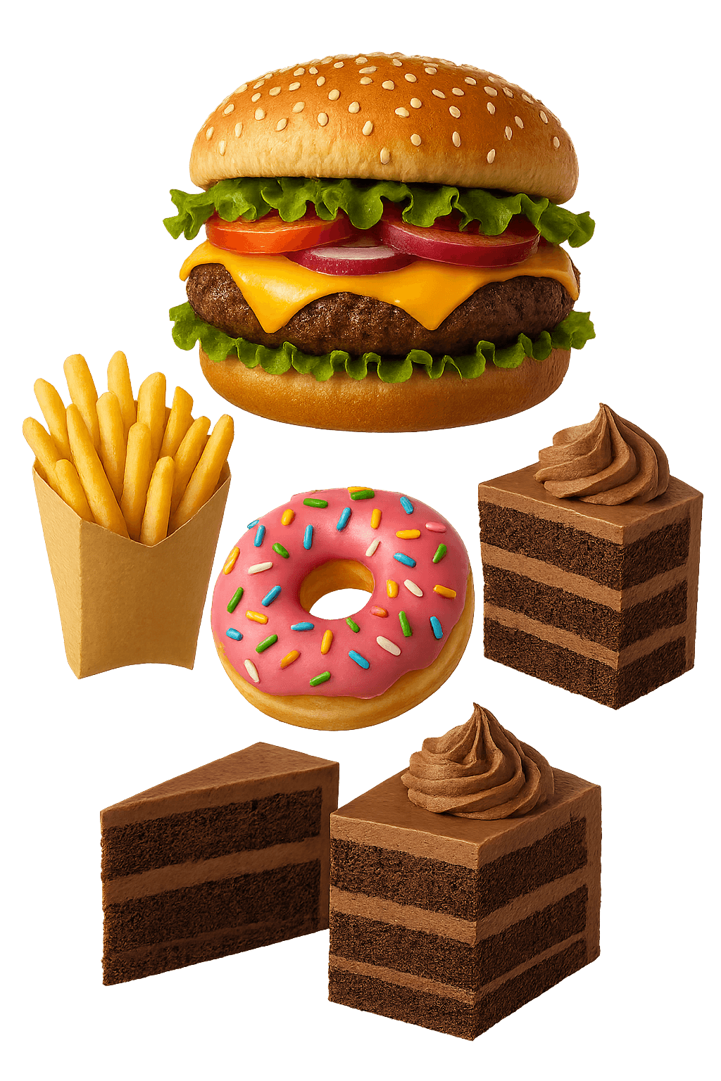 Happy customer eating burger